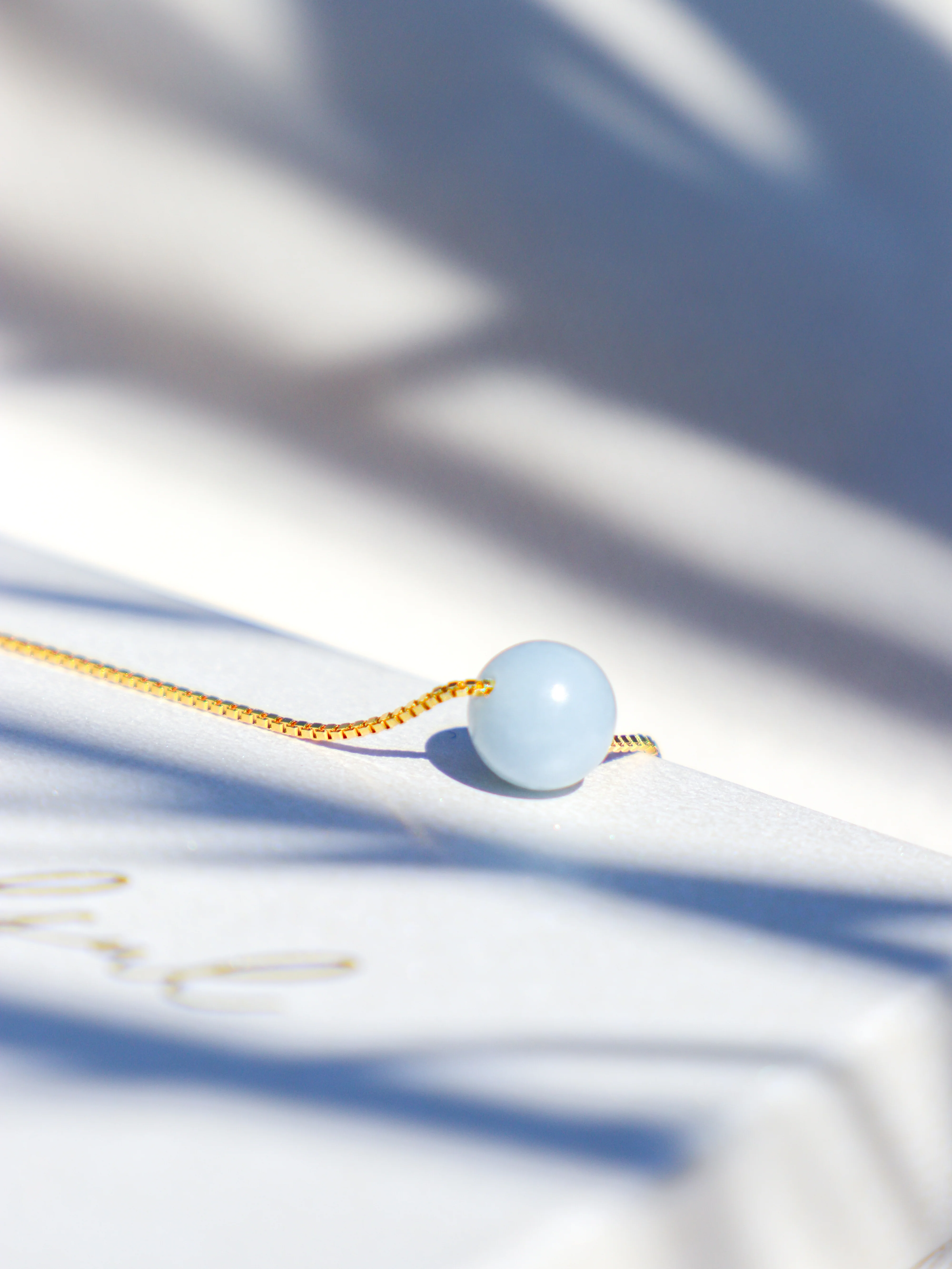 Tryghed - Intention Gem Halskæde (Angelit) - Image 3