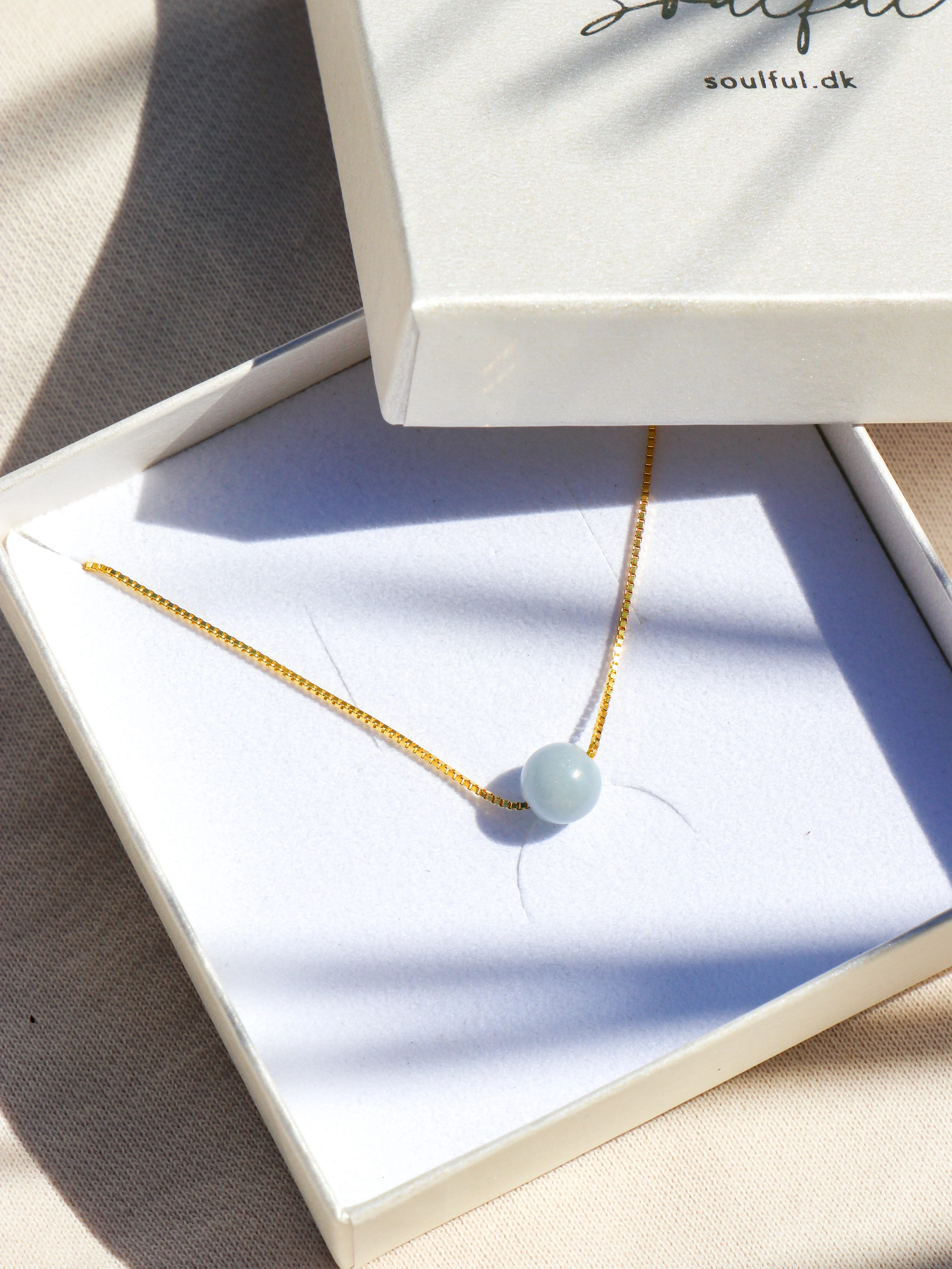 Tryghed - Intention Gem Halskæde (Angelit) - Image 4